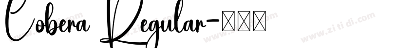 Cobera Regular字体转换